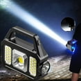 thumbnail image 2 of YFTDEF Solar Rechargeable Searchlight, Multi-Function Waterproof LED Flashlight, USB Rechargeable Portable 1000 Lumen Floodlight with 1800mAh Power Bank, for Camping, Hiking, Emergency, 2 of 4