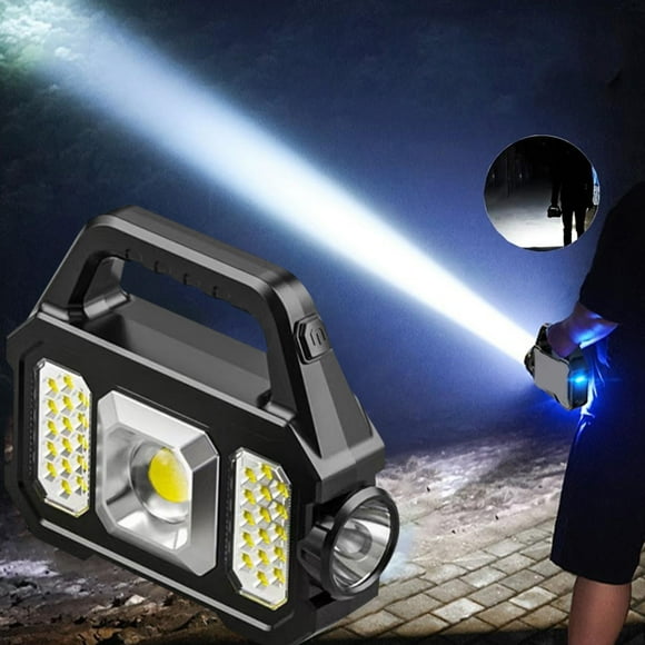 Multi Function Searchlight Outdoor Water Proof Solar Power Charger Flashlight COB LED Hand Lamp