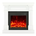thumbnail image 3 of FODINGHILL 35" Electric Fireplace with Mantel,Freestanding Fireplace Heater,Adjustable 3D Flame,Remote Control,1500W,White, 3 of 10
