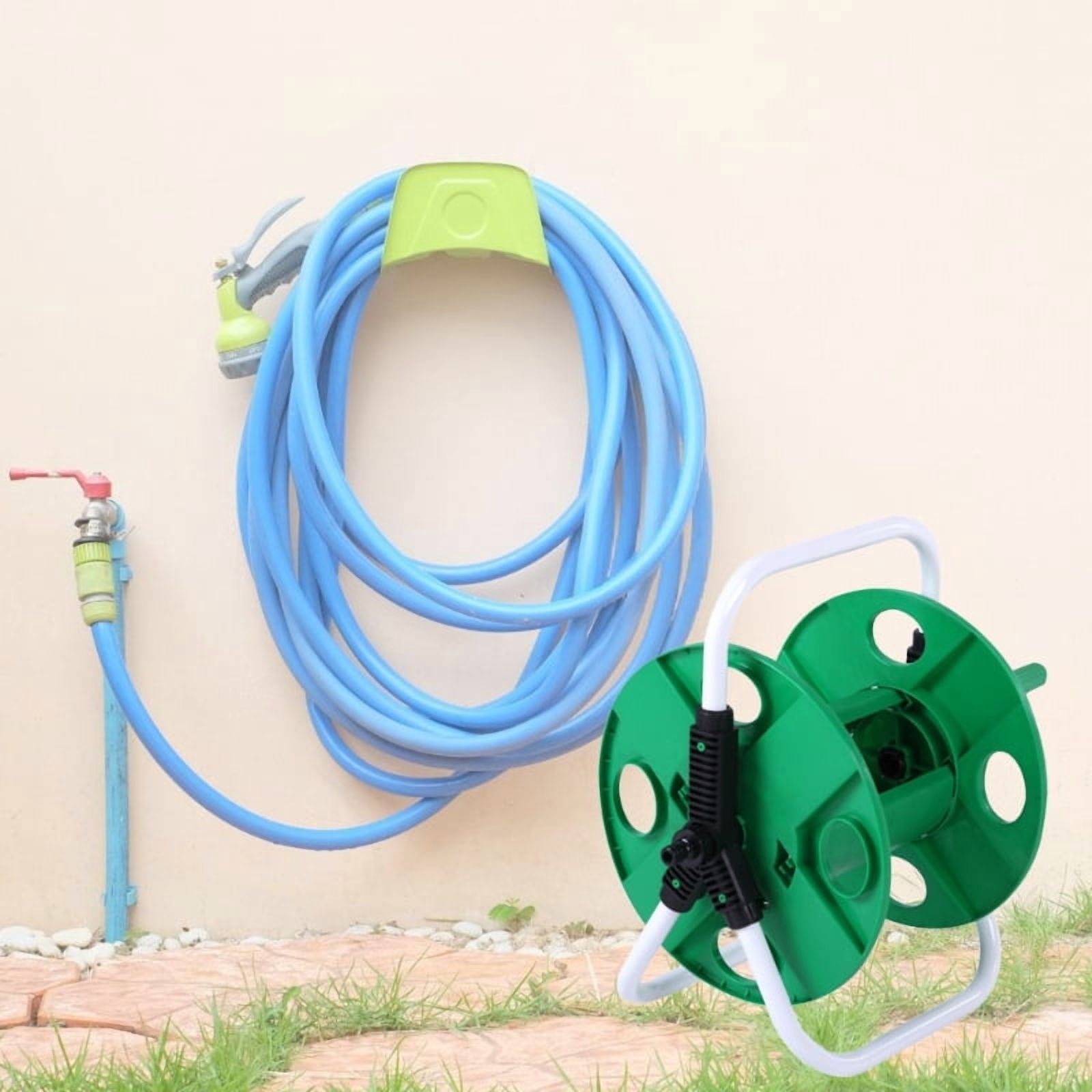 Hoses Reel Cart Garden Tool Storage Reel Multifunctional Prevent Twisting Pipe Organizers for Outside Car Washing Farm