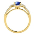 thumbnail image 3 of Aonejewelry 1.15 Ct. Halo Sapphire and Diamond Engagement Ring In 14k Yellow Gold, 3 of 4