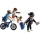 thumbnail image 2 of Set de Juego Playmobil Bici Policial Persecución 17 Piezas, 2 of 3