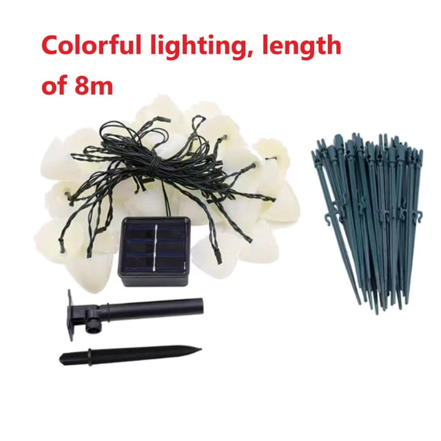 Xihbxyly Luces Solares con Forma de Hongo, Ahorro de Energía para Exteriores, Opciones Multicolor, Decoración para Patio y Jardín, Diseño Resistente a La Lluvia, Juego de 20 Luces de 8 M, Brillo Ajus