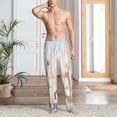 thumbnail image 5 of Uemuo Cute Animals Pattern Men's Wide Leg Palazzo Lounge Pants with Pockets Light Weight Loose Comfy Casual Pajama Pants-Small, 5 of 9