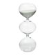 thumbnail image 5 of Decoración de cristal de arena de tres niveles, adorno de cristal de hora pequeña, adorno decorativo de escritorio de uso versátil para dormitorio y Arena gris, 5 of 8