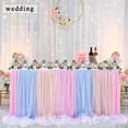 thumbnail image 4 of Falda de mesa Fiesta en casa Gasa Mantel Envoltura Gasa Piso Hilo largo Utilizado para la boda Decor Meterk Blanco, 4 of 7