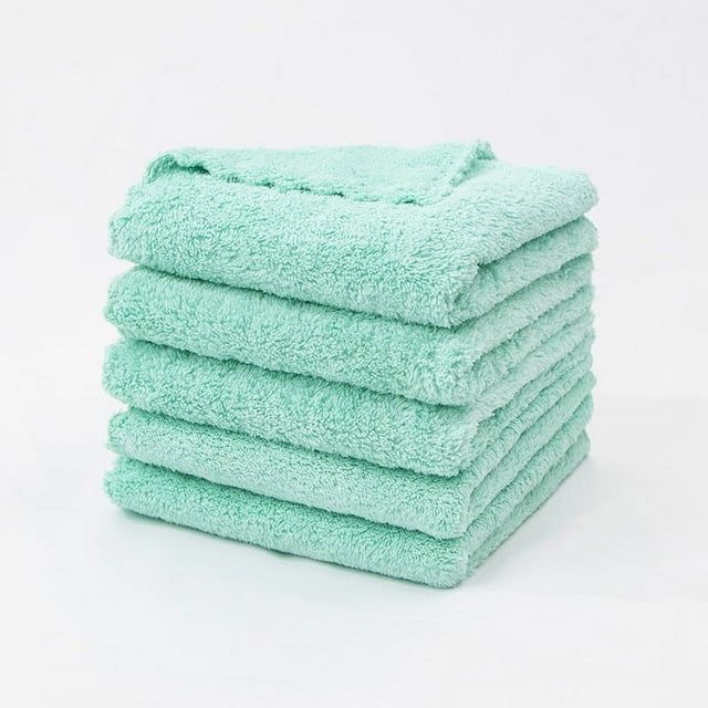 Nvzi 10 paños de cocina reutilizables sin olor, paños de limpieza de vellón coral súper absorbentes de 9,84 x 9,84 pulgadas (verde)