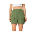 thumbnail image 6 of Asklazy Women High Waist Pockets overalls Shorts Summer Casual Shorts,US Size,Army Green,S, 6 of 10