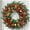 Red, variant on Yastouay 24 inch Christmas Wreath for Front Door, Christmas Norfolk Pine Wreath with Lights, Ribbon Bell for Indoor Outdoor Wall Windows Christmas Home Decor