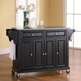 thumbnail image 2 of Pemberly Row Traditional Wood/Granite Top Kitchen Cart in Black/Gray, 2 of 6