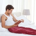 thumbnail image 5 of Naloa Abstract Red Marble Pajama Pants Men, PJ Bottoms, Sleep & Lounge Pants-Large, 5 of 6