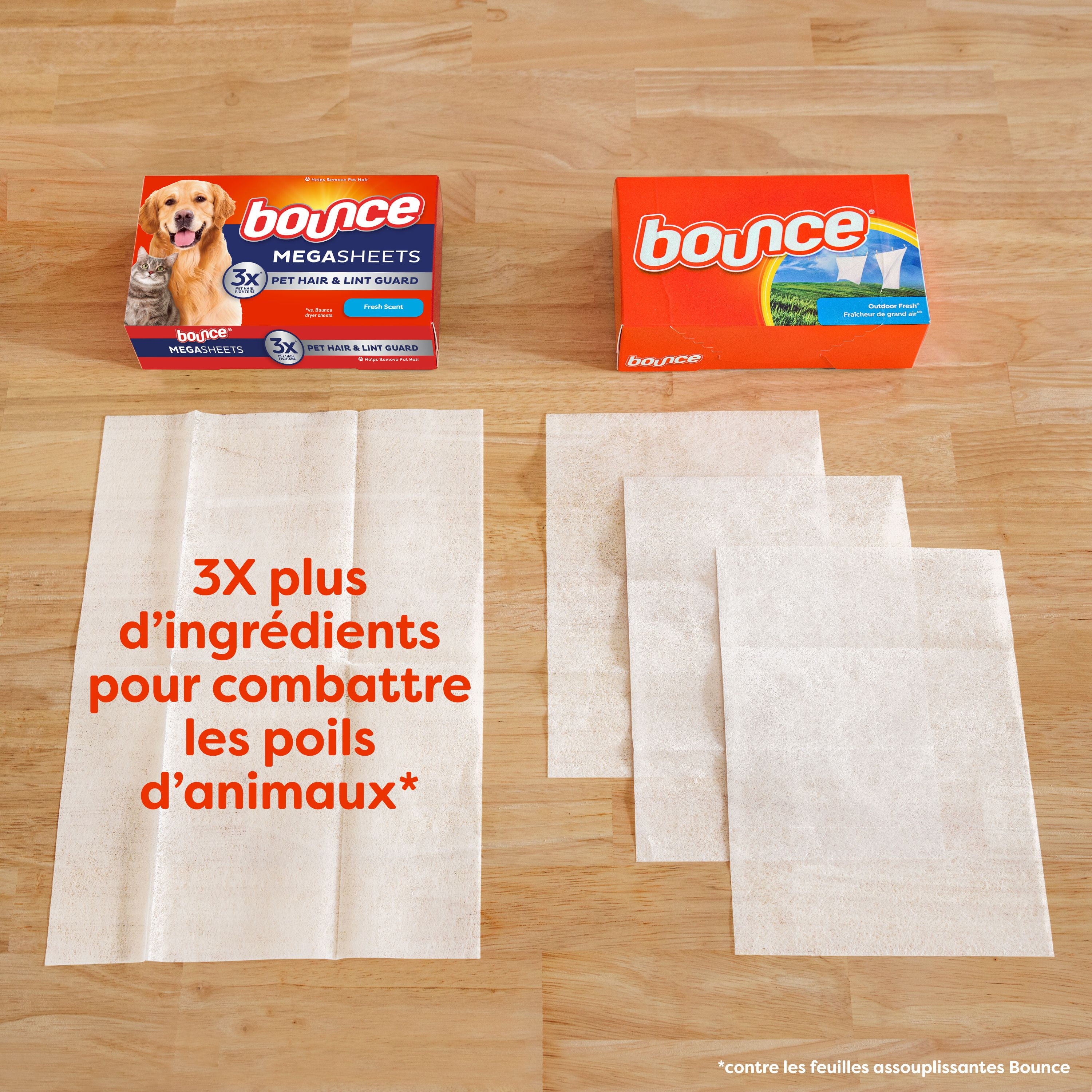 Bounce Pet Hair and Lint Guard Mega Dryer Sheets with Hair Fighters, Fresh Scent 180CT