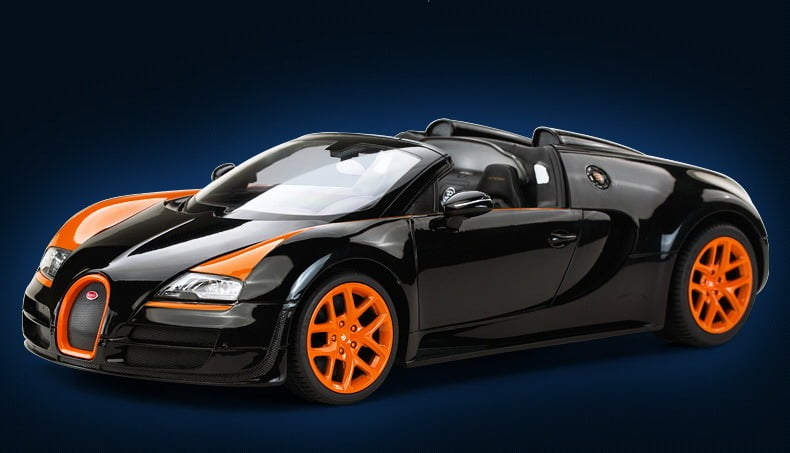 Rc Bugatti veyron Grand-sport avec lumière 31cm "téléguidé 2,4 GHz" 404547 