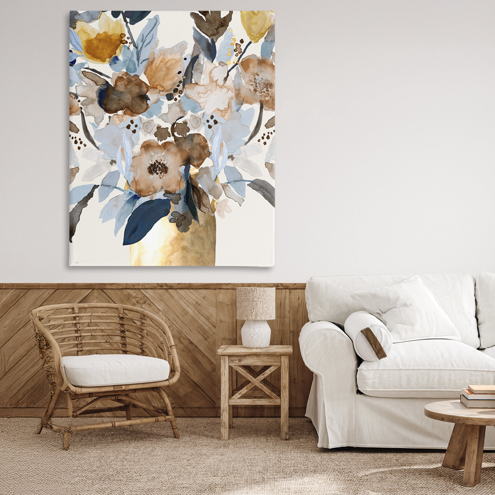 Stupell Industries Expressive Earthy Blossoms Canvas Wall Art, design by Val Rhodes