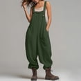 thumbnail image 3 of Favoffer Women's Sleeveless Tank Jumpsuit Solid Color Side Pocket Casual Utility Romper Lightweight Summer One Piece Outfit for Sports Daily Outdoor, 3 of 6