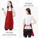 thumbnail image 4 of Kitchen Apron Chef Apron Professional Waterproof Cooking Apron with 2 Pockets Women Men Kitchen Bib Aprons Baking Apron Unisex for Home Grill, 4 of 5