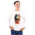 thumbnail image 4 of American Flag Skull Cool Patriotic Plus Size Crewneck Graphic Tee Shirt Brisco Brands 3X, 4 of 6