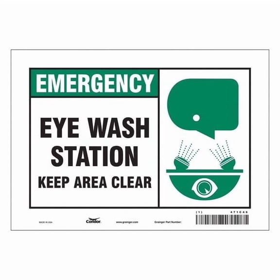 Condor Safety Sign,7 in x 10 in,Vinyl 471C46