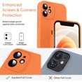 thumbnail image 2 of Liquid Silicone Case for iPhone 12, [Camera Protection] [Anti Fingerprint] [Wireless Charging] 4 Layer Phone Case Protective Cover, Built-in Microfiber Case Cover, 6.1", Orange, 2 of 14