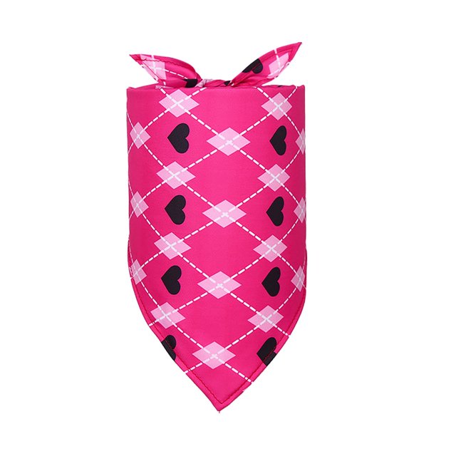 Pañuelos triangulares para perros para el Día de San Valentín, baberos triangulares, bufandas reversibles, pañuelo ajustable para el cuello, bufandas para perros y gatos.