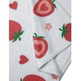 thumbnail image 4 of Cobija Manta Frazada Juana Gallo Diseño de Fresas Blanco Ultra Suave y Ligera, 4 of 5