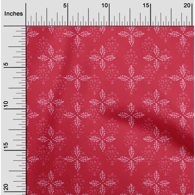 oneOone Georgette Viscose Fabric Floral Block Fabric Prints By Yard 42 Inch Wide