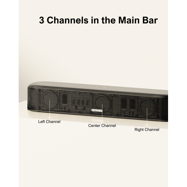 ULTIMEA 7.1ch Virtual Surround Sound Bar, Sound Bar for Smart TV