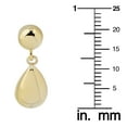 thumbnail image 3 of KoolJewelry 10k Yellow Gold Teardrop Dangle Earrings, 3 of 4