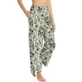 thumbnail image 2 of Sigee Skull with Cash Print Women's Soft Pajama Pants - Breathable and Comfortable Lounge Sleep Bottoms with Elastic Waistband and Pockets-Medium, 2 of 9
