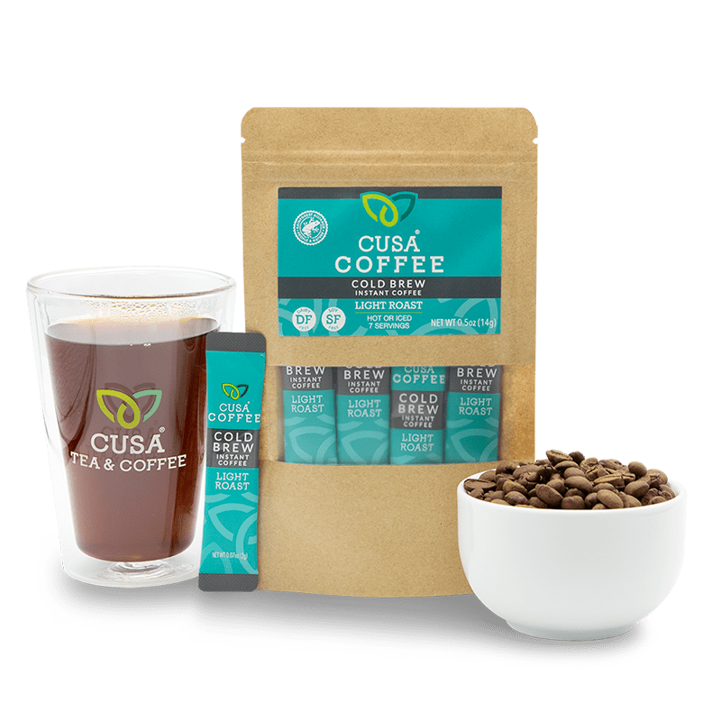 Cusa Tea & Coffee Premium Instant Light Roast Rainforest Alliance