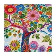 thumbnail image 4 of HAOXIT Colorful Flowers Square Table Cloth Washable Spillproof Wrinkle Free Watercolor Floral Fabric Table Cover for Indoor Outdoor Kitchen Dinning Square Tables 46*46, 4 of 8