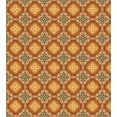 thumbnail image 3 of Ambesonne Orange Mandala Duvet Cover Sets, Oriental Art Form, 2-King, Cinnamon Jade Green and Peach, 3 of 7