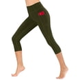 thumbnail image 4 of TIMIFIS High Waist Yoga Leggings with Pockets,Tummy Control Workout Running 4 Way Stretch Yoga Pants - Summer, 4 of 9