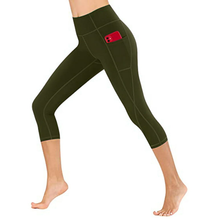 Calf-length yoga running legging Capri Sport pants  Workout leggings with  pockets, Mesh yoga pants, Sports leggings