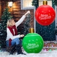 thumbnail image 3 of Bola de Navidad inflable de PVC para decoración de jardín, adornos de 60CM, atmósfera de fiesta de año nuevo, patio, césped, decoración de porche, 3 of 5
