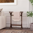 thumbnail image 2 of Linon Heirloom Solid Pine Wood Double Bar Blanket Rack in Cherry Stain, 2 of 10