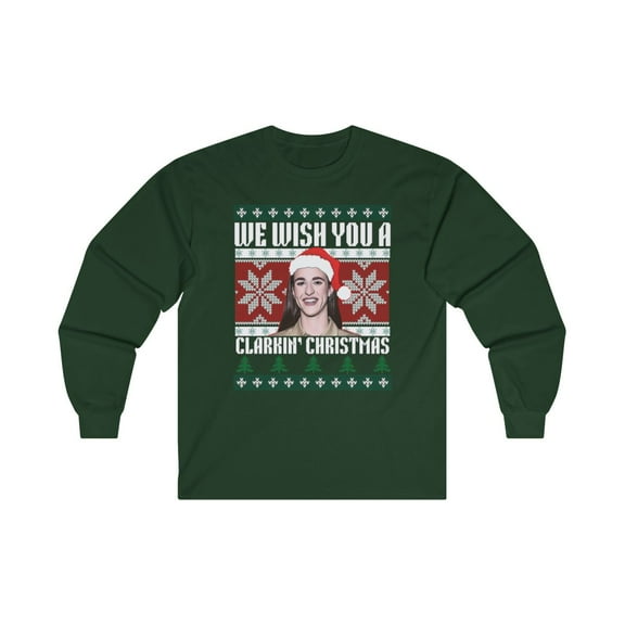 Indiana Caitlin Clark #22 Clarkin' Christmas basketball Cartoon Unisex Ultra Cotton Long Sleeve Tee-KBCC047-L24-0-M