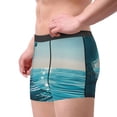 thumbnail image 3 of Bingfone Turquoise Ocean Reflection Men's Underwear - Casual Stretch Boxer Briefs-Medium, 3 of 7