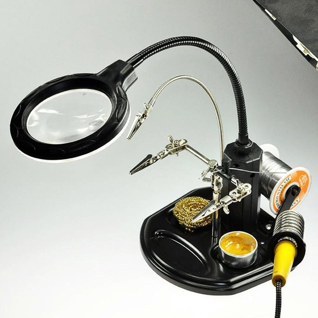 CEORPER LED Magnifying Glass Magnifier Soldering Iron Stand Hands Free Soldering Station