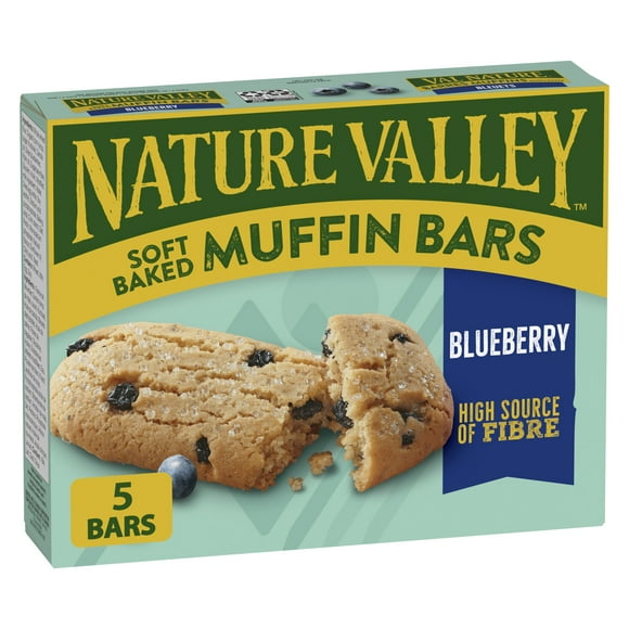 Nature Valley Soft-Baked Muffin Bars, Blueberry, Snack Bars, 5 ct, 175 g