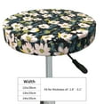 thumbnail image 4 of Pofeuu Flowers Print Round Bar Stool Covers - Super Soft and Washable Elastic Stool Cushion Slipcover Easy Clean Velvet-14 inch, 4 of 7