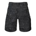 thumbnail image 5 of Men's Stretch Cargo Shorts Elastic Waist Drawstring Shorts Pants Lightweight Stretch Summer Casual Baggy Big and Tall Camo Cargo Short Multi Pockets Twill Quick Dry Beach Shorts,Black M, 5 of 5