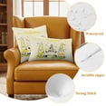 thumbnail image 6 of Lemon Dwarf Outdoor Pillow Covers Pack of 2 Welcome Green Leaf Summer Yellow Background Waterproof Throw Pillow Covers Decorative Cushion Cases for Patio Garden Tent Balcony Couch 20x12 inch, 6 of 9