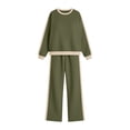 thumbnail image 4 of Women's Sweat Suits Plus Size Color Block Loose Pullover Sweatshirt Sweatpants Casual Set, 4 of 4