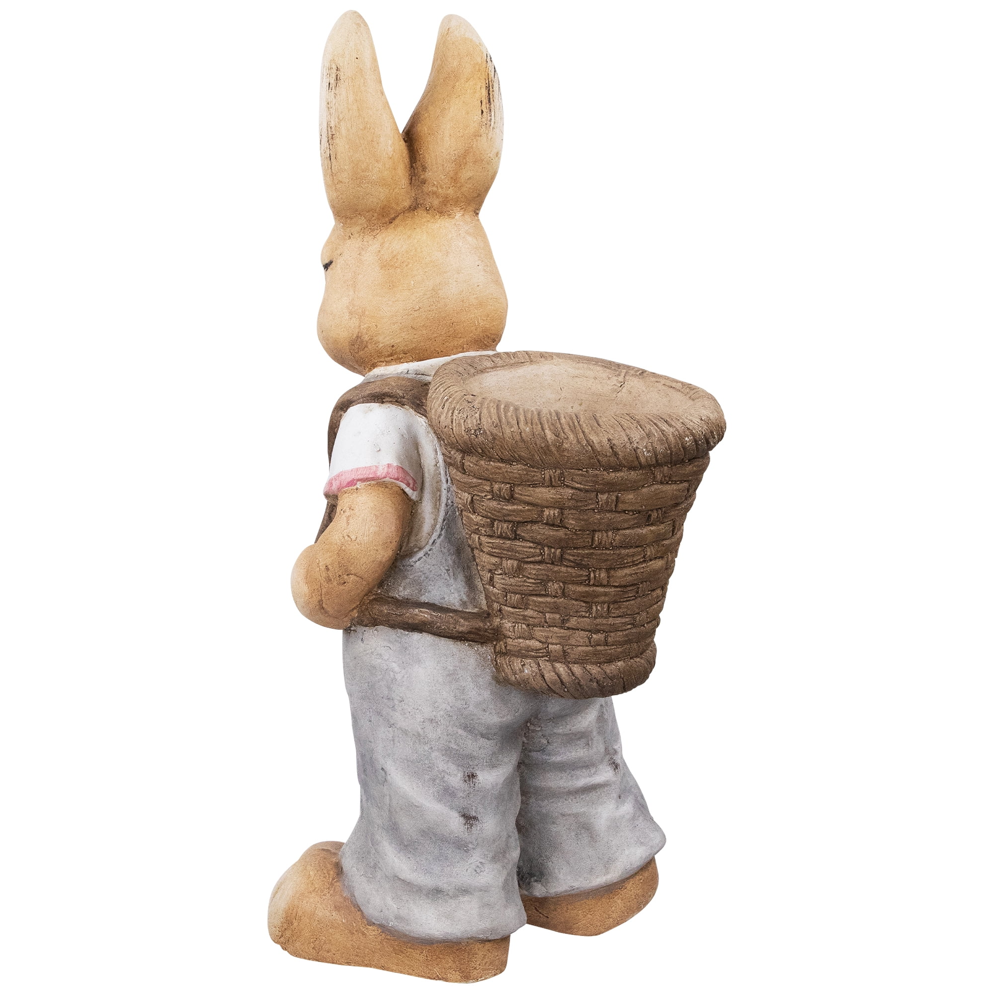 Northlight Boy Rabbit Outdoor Easter Garden Planter - 19.25"