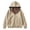 C380 Khaki, variant on CONZONE Womens Oversized Polka Dot Hoodies Long Sleeve Zip Up Hooded Sweatshirts for Women Drawstring Fall Winter Pullover Tops with Pocket