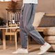 thumbnail image 5 of Pantalones largos para hombre, moda de verano, lisos, informales, con cintura elástica y bolsillos, 5 of 8