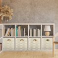 thumbnail image 5 of Posprica Storage Bins Storage Cubes 13 13 Fabric Drawers Organizer Basket Boxes Containers (13 13 13/4Pcs Cream/Gold Geometry Pattern), 5 of 5