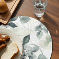 thumbnail image 4 of Round Placemats Ombre Green Flowers 15 inch Set of 4 Table Mats for Dining Table Floral Leaves Plant Heat Resistant Non-Slip Kitchen & Home Decorative Place Mat Set, 4 of 8