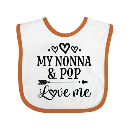

Inktastic Nonna and Pop Love Me Gift Baby Girl Bib